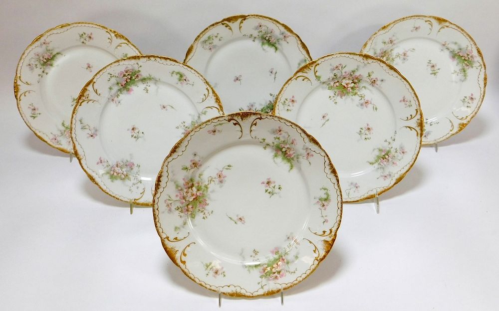 Appraisal: PC Theodore Haviland Limoges Apple Blossom Plates France th Century