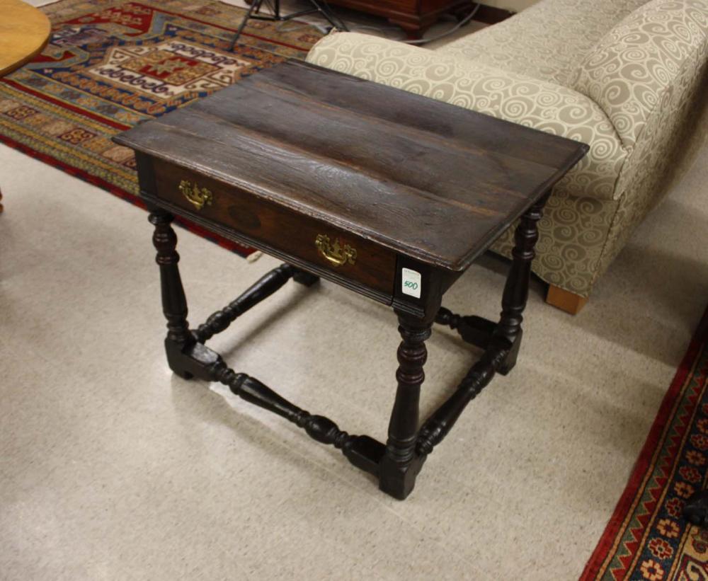 Appraisal: GEORGIAN OAK TAVERN TABLE English late th century having a