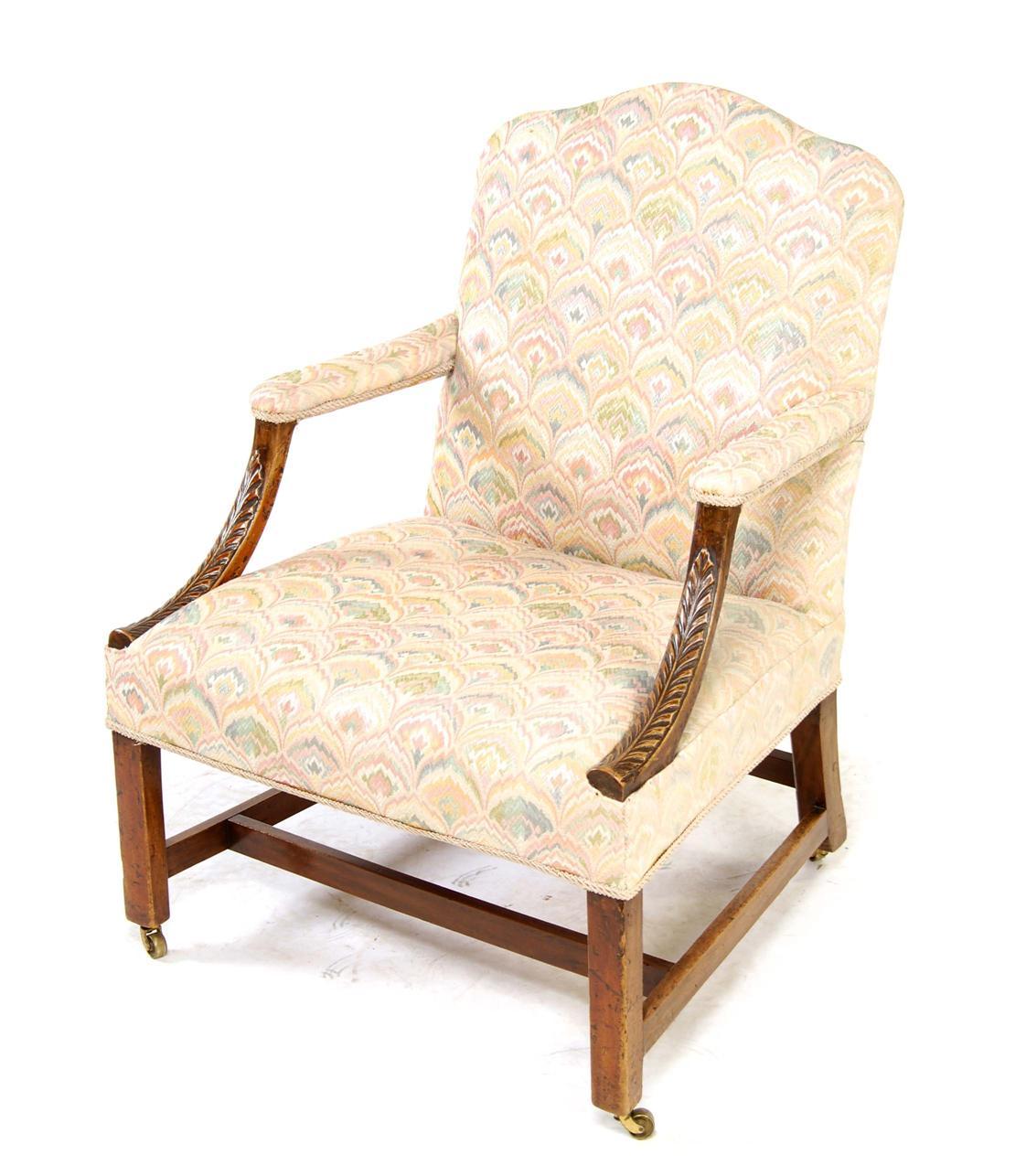 Appraisal: A mahogany Gainsborough armchair