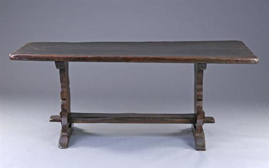 Appraisal: ENGLISH JACOBEAN STYLE LIBRARY TABLE early th century Rectangular two-board