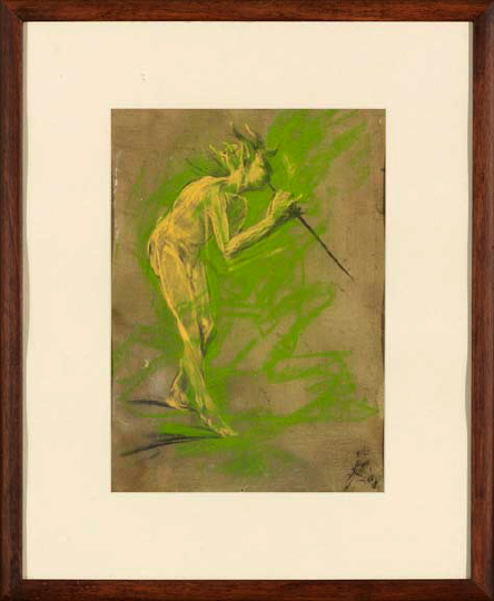 Appraisal: Malvina Cornell Hoffman American - Faun Surprised pastel sight x