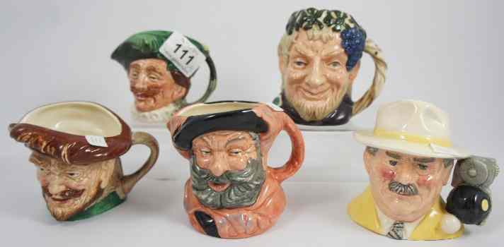 Appraisal: Royal Doulton Small Character Jugs comprising Falstaff D Baccus D