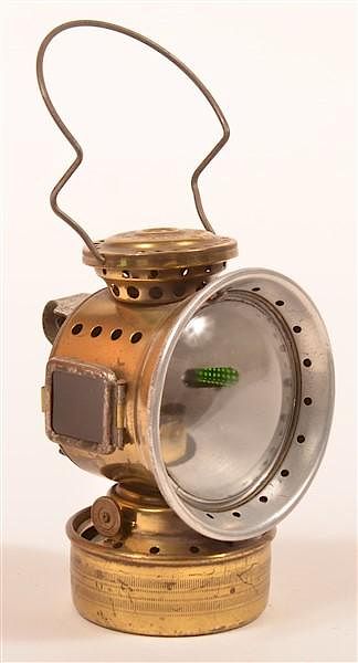 Appraisal: th Century Brass Bicycle Lantern th Century Brass Bicycle Lantern