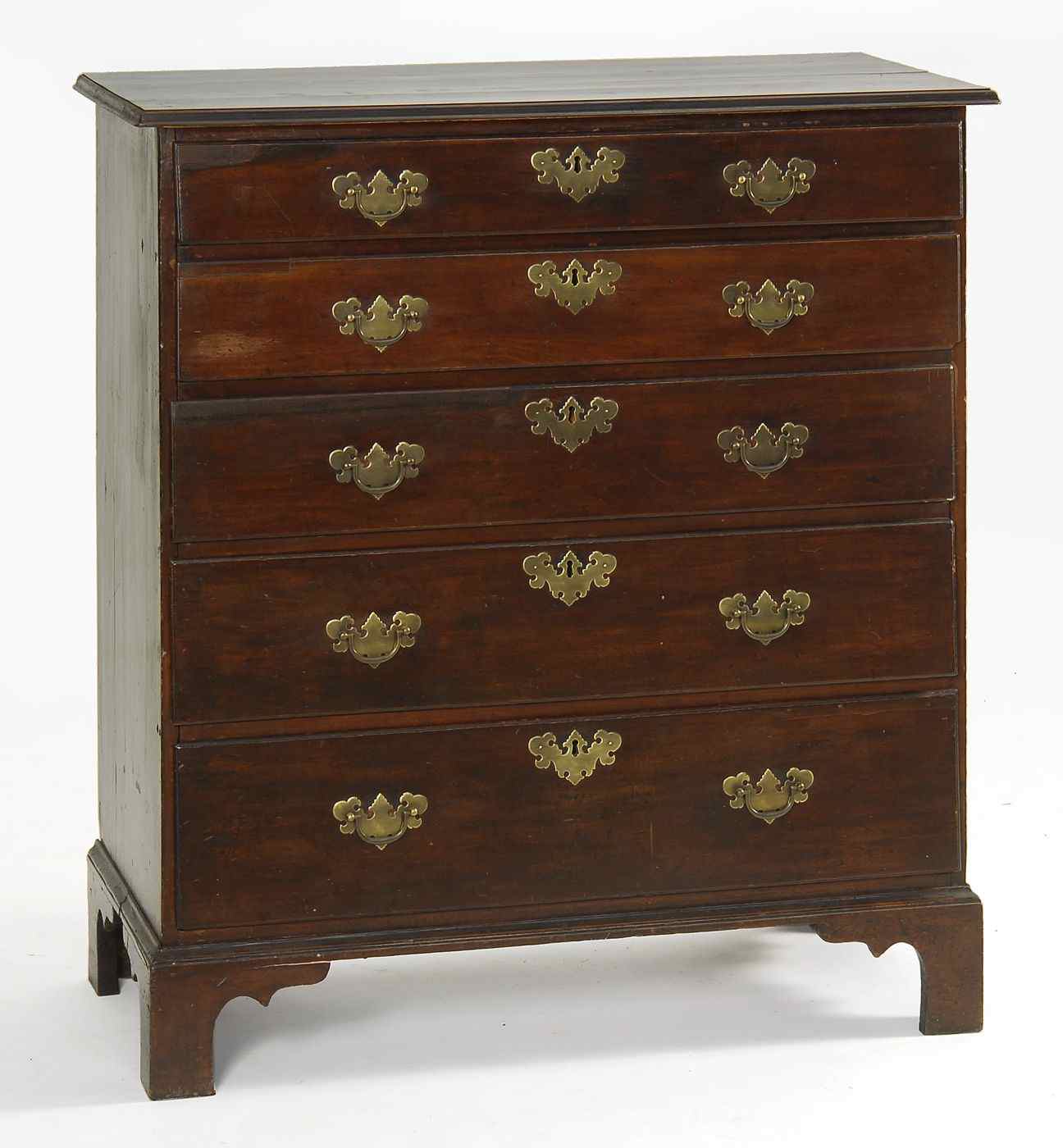 Appraisal: ANTIQUE AMERICAN CHIPPENDALE TALL CHESTRhode Island Circa In maple and