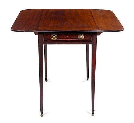 Appraisal: A George III Mahogany Pembroke Table Height x width x