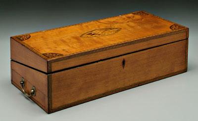 Appraisal: lap desk inlaid maple with red cedar secondary inlaid geometric