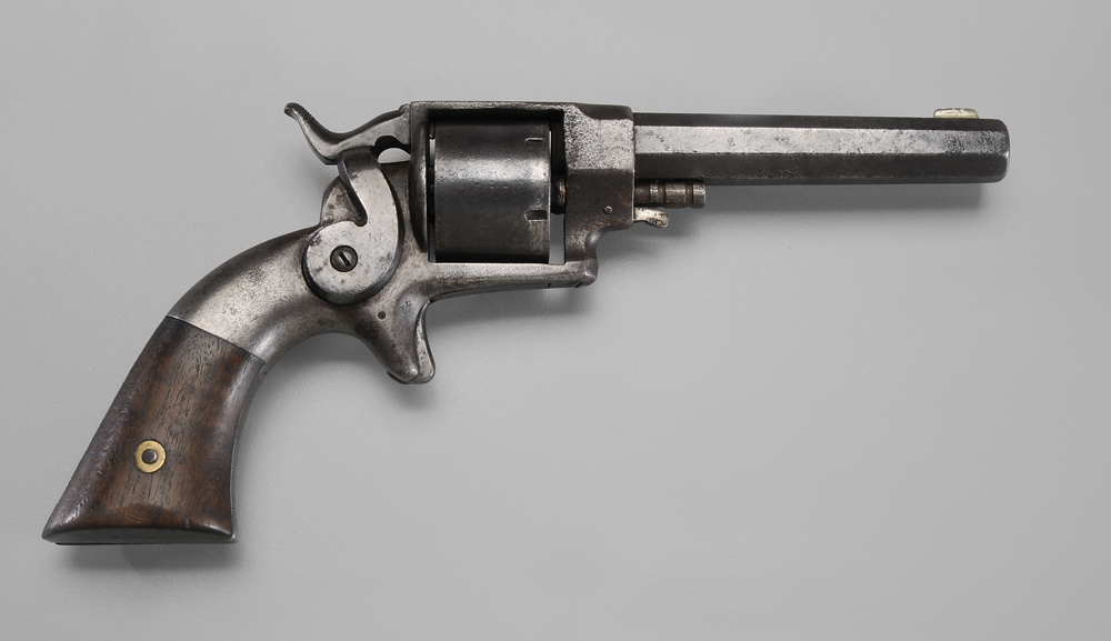 Appraisal: Allan Side-Hammer Rimfire Revolver third model in octagonal barrel marked