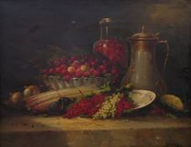 Appraisal: R A Vellharin early th Century Summer Berries oil on