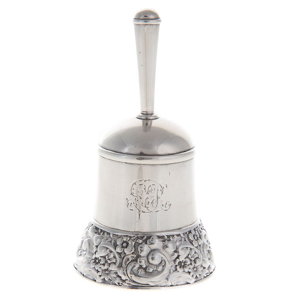 Appraisal: Tiffany Co Sterling Silver Dinner Bell - pattern with molded