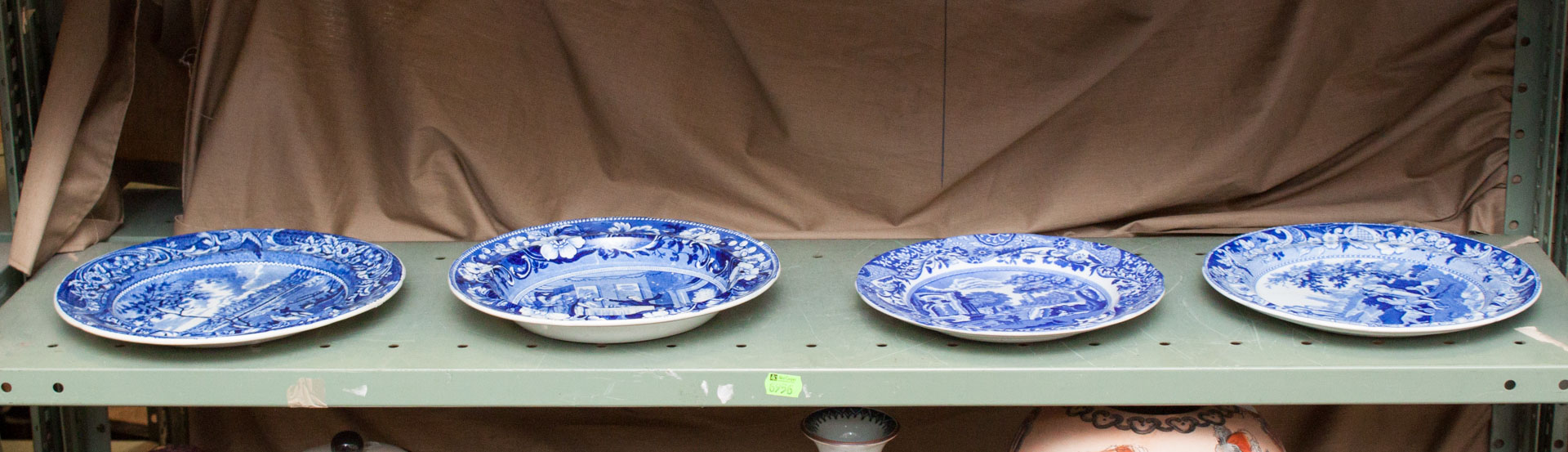 Appraisal: Four pieces of blue and white china including Davenport Clews