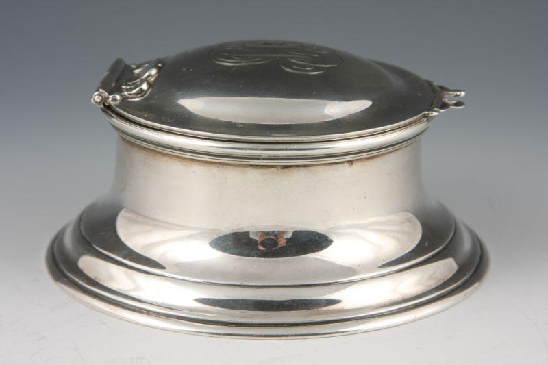 Appraisal: Tiffany Co Sterling Silver Inkwell ca - hallmark circular form