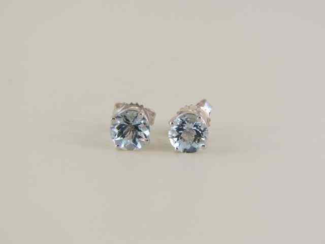 Appraisal: Aquamarine Stud Earrings