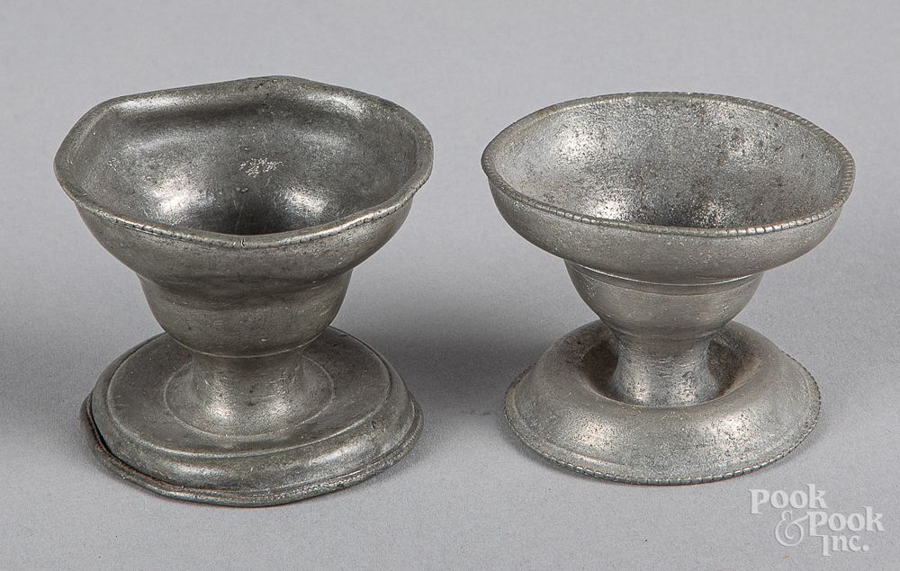 Appraisal: Two Philadelphia pewter salts Two Philadelphia pewter salts late th