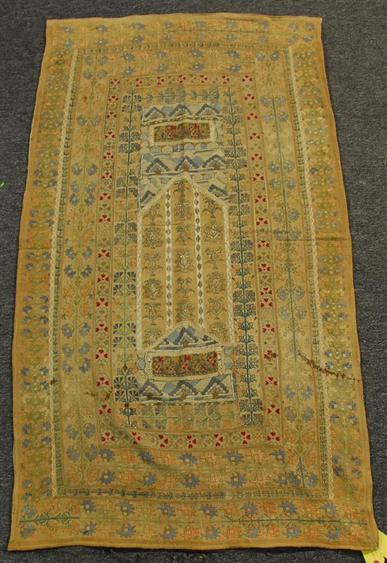 Appraisal: GREEK ISLAND PRAYER EMBROIDERY th century feet inches x feet