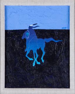 Appraisal: JOHN NIETO American b Horse and Rider II Acrylic on