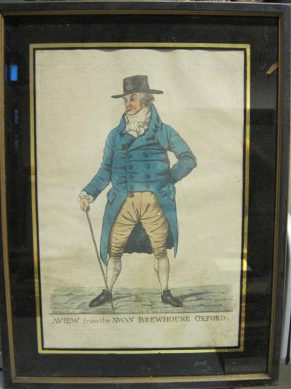 Appraisal: pieces Early th c English Hand Colored Caricatures Framed