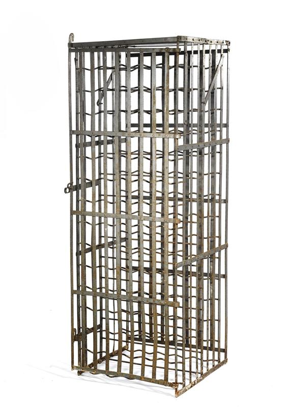 Appraisal: WINE RACK th cent Wrought iron x x cm