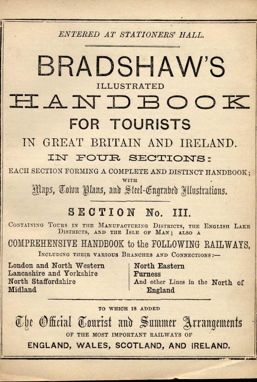 Appraisal: BRADSHAW GEORGE - BRADSHAW'S HAND-BOOK FOR TOURISTS IN GREAT BRITAIN