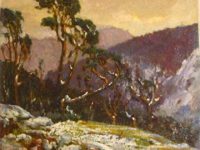 Appraisal: CHRISTOPHER WILLIAMS Winter in Glamorgan Kenpit Wood signed on board