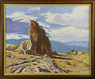 Appraisal: Painting Rocky Outcropping in the Desert Rocky Outcropping in the