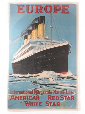 Appraisal: Europe - American Red Star White Star' a lithographic poster