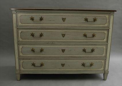 Appraisal: Directoire-Style Painted Chest of Drawers