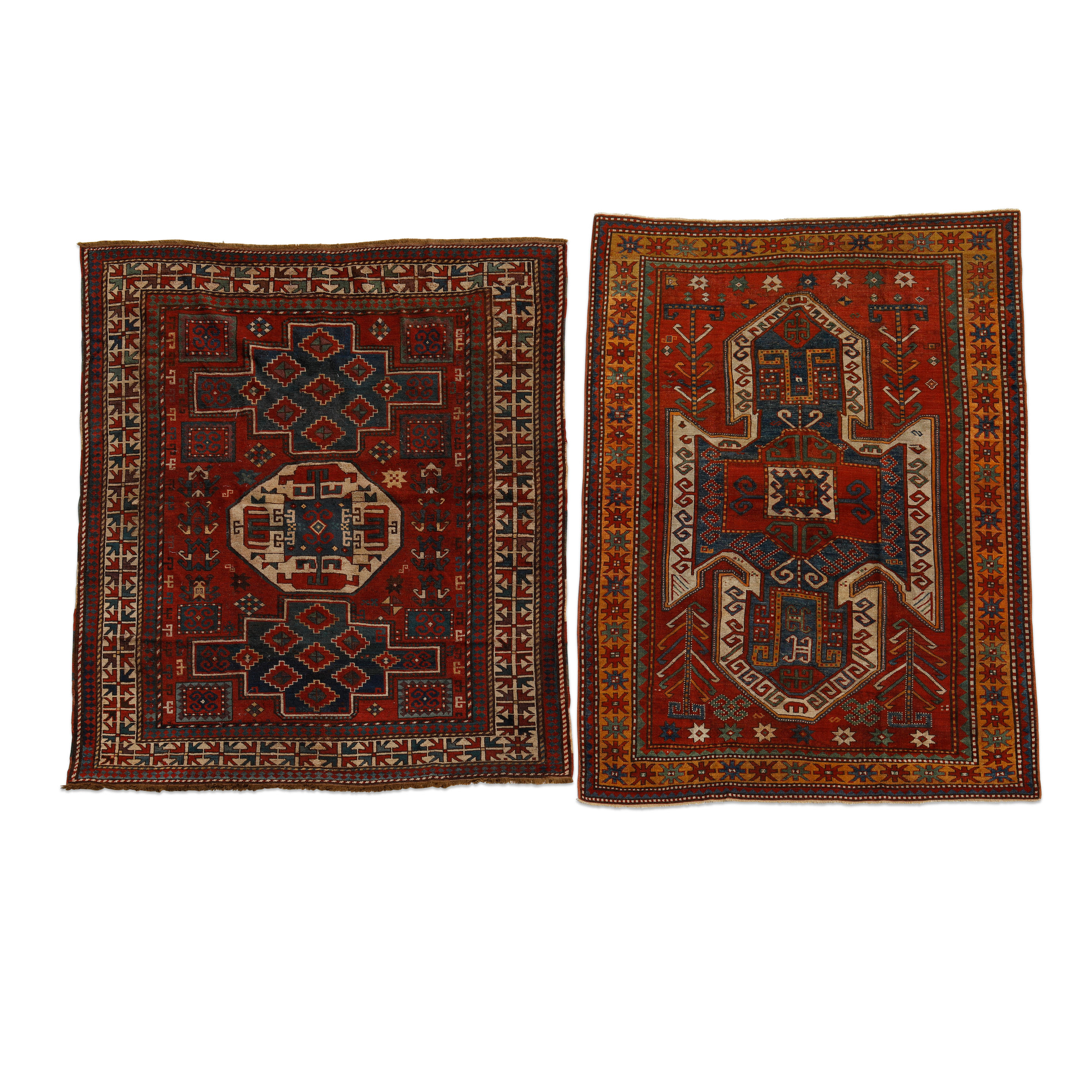 Appraisal: TWO KAZAK RUGS dimensions approximately ft x in x m