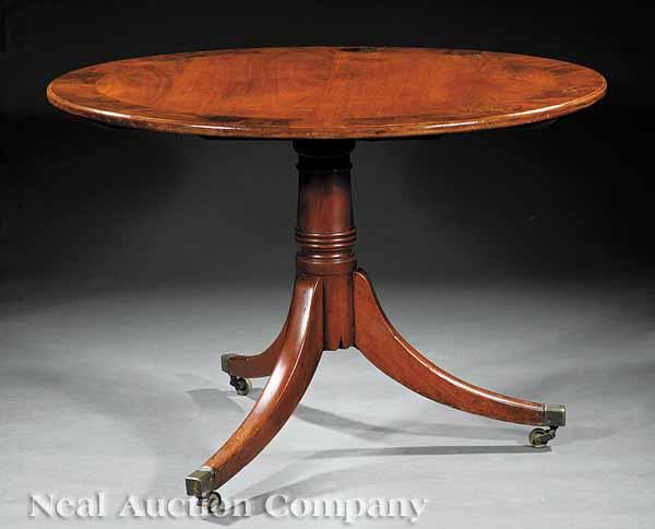 Appraisal: A George III Inlaid Mahogany Tilt-Top Table early th c