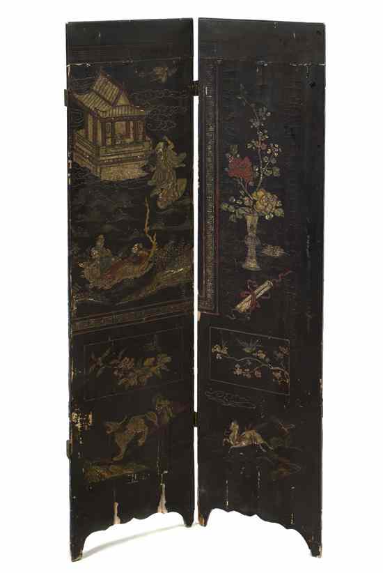 Appraisal: A Chinese Coromandel Floor Screen decorated with figures in a