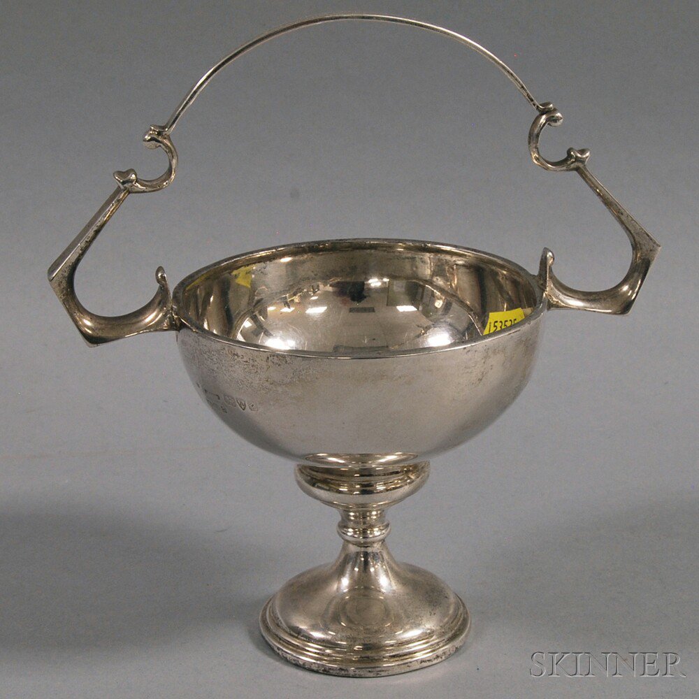 Appraisal: English Silver Basket-form Sugar Bowl Chester S Blanckensee Sons Ltd