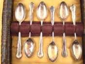 Appraisal: A boxed set of six silver coffee spoons London wt