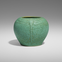 Appraisal: Albert R Valentien for Valentien Pottery DRAGONFLY VASE USAglazed earthenware