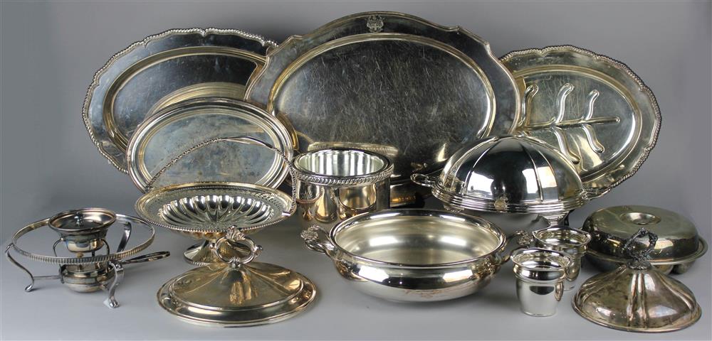 Appraisal: COLLECTION OF SILVERPLATE TABLEWARES to include an A B Savory