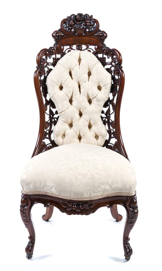 Appraisal: Sale Lot An American Victorian Slipper Chair attributed to john