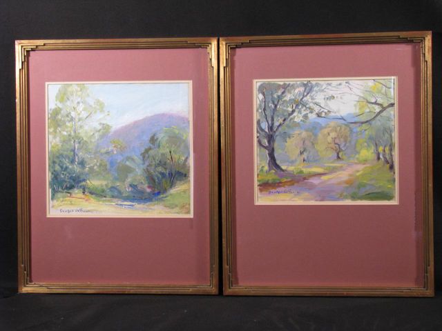 Appraisal: Georges LaChance - IN Two oil on canvasboard paintings depicting