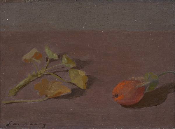 Appraisal: Helen Lundeberg American - Fruit amp Leaves signed 'Lundeberg' lower