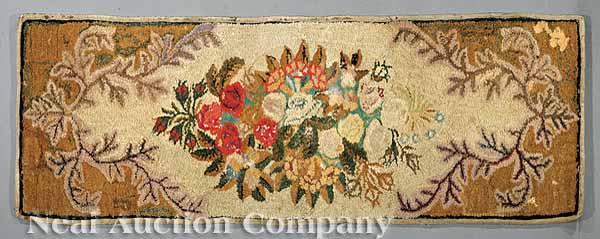 Appraisal: Two American Wool Hooked Rugs late th early th c