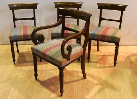 Appraisal: A set of ten Regency style mahogany dining chairs including