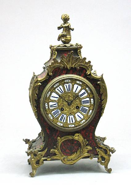 Appraisal: A Louis XV style gilt bronze mounted boulle marquetry clock