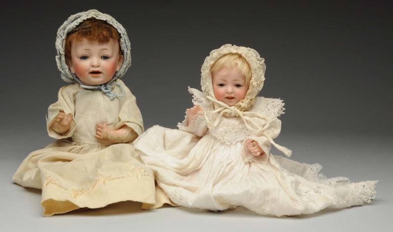 Appraisal: Lot Of Kestner Baby Dolls Both with bisque socket heads