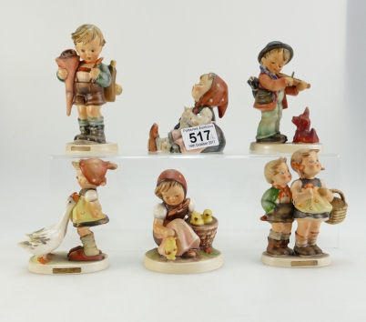 Appraisal: A collection of Goebel Hummel figures to include Girl knitting