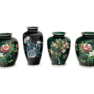 Appraisal: Japanese and Chinese Cloisonn Enamel Articles comprising vases three small