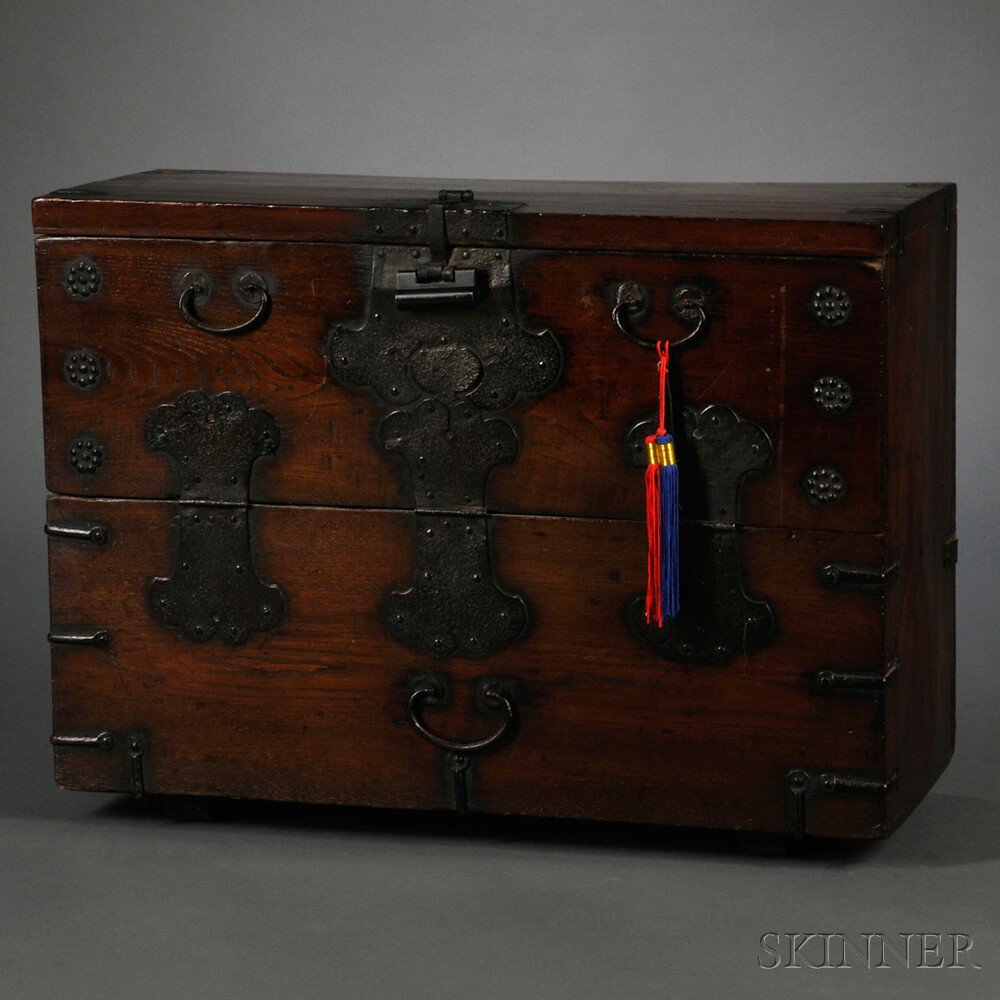 Appraisal: Small Bandaji Chest Korea th th century with a hinged