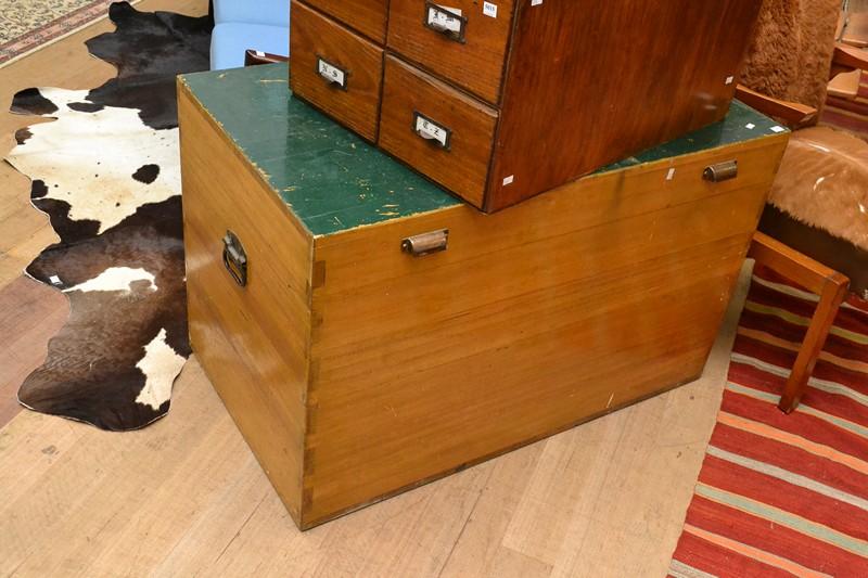 Appraisal: A 'S INDUSTRIAL HARDWOOD TRUNK A 'S INDUSTRIAL HARDWOOD TRUNK