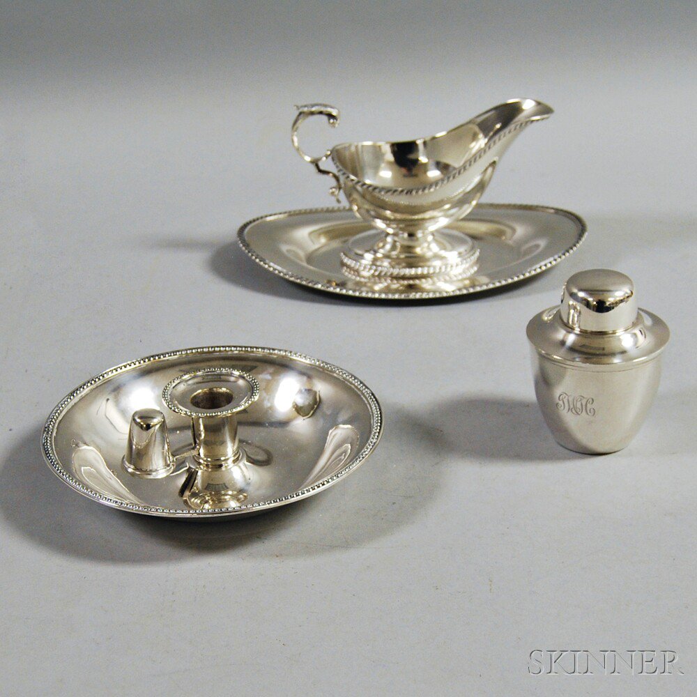 Appraisal: Group of Mostly Sterling Silver Tableware Items an S Kirk