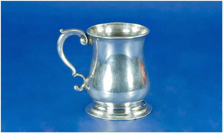 Appraisal: George II Provincial Silver Baluster Mug Of Plain Form With