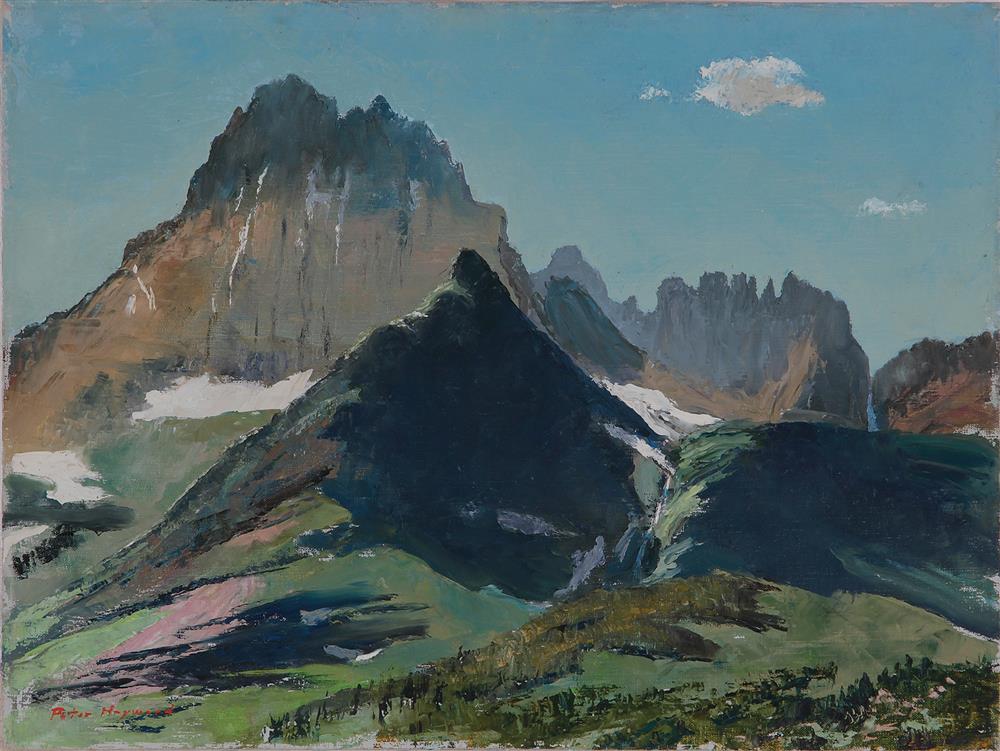 Appraisal: Peter Hayward American - MONTANA GLACIER NATIONAL PARK oil on