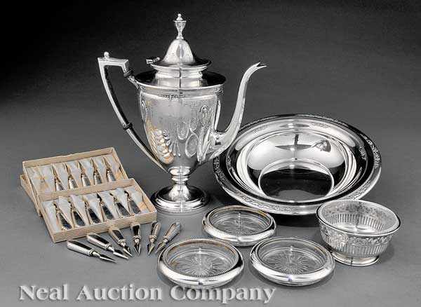 Appraisal: A Group of American Sterling Silver Tableware including a coffee