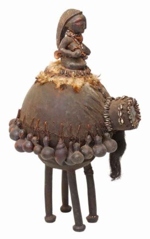 Appraisal: Central African calabash figure likely Luba or Hemba people Democratic