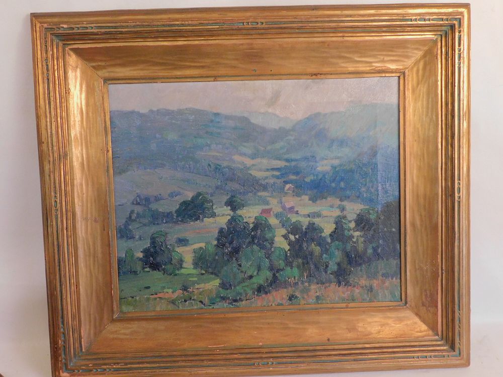 Appraisal: ETHELYN COBB - CALIFORNIA PAINTING Impressionist oil painting of a